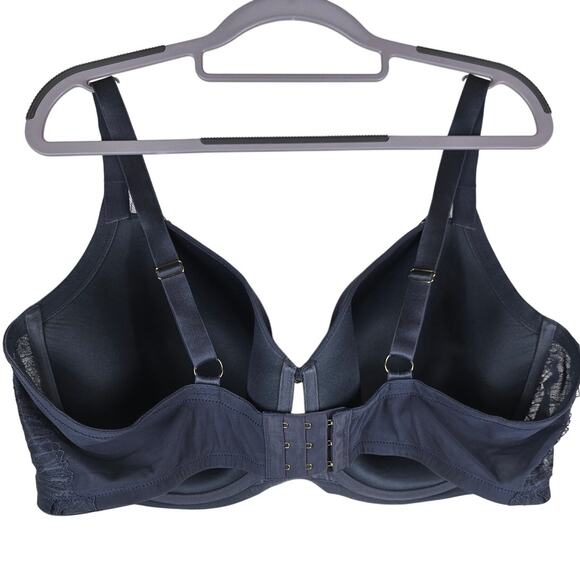 Third Love Blue Floral Petal Lace Demi Underwire Bra 42F - Picture 3 of 5